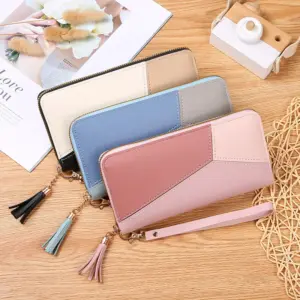 Women's Long Zipper Wallet — PU Leather Billfold, Coin Pocket
