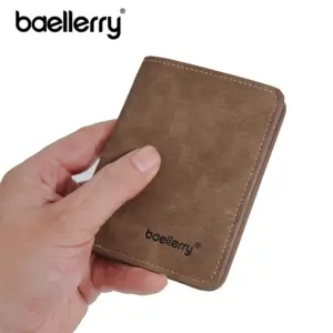 Men's Minimalist PU Leather Wallet — Front Pocket, Money Clip