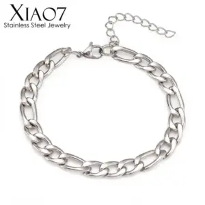 Figaro Chain Bracelet — Gold Stainless Steel, Waterproof