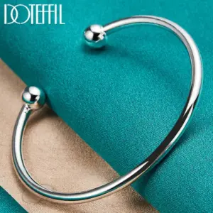 925 Sterling Silver Bead Bracelet — 4mm Smooth Solid, Unisex