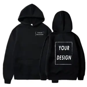 Customizable Hooded Pullover — Team Loose Fit, 100% Polyester