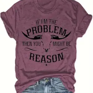 Plus Size Graphic T-Shirt — 'If I'm the Problem' Humor Tee