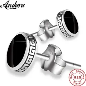 925 Silver Single Stud Earring — Street Punk Hip-Hop, Men's