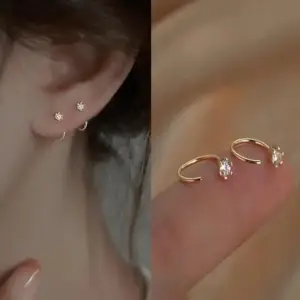 Minimalist Zircon Stud Earrings — Teens, Wedding, Women's
