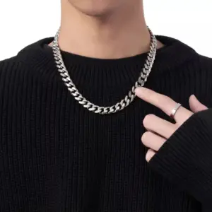 Stainless Steel Cuban Link Necklace — Classic Punk (Multi-Size)