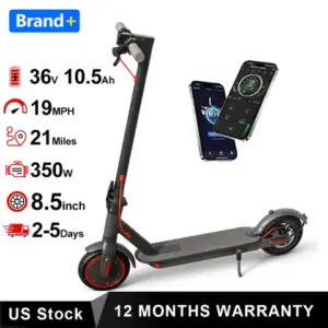 8.5" Solid Tire Electric Scooter — 19mph, 21-Mile Range, APP