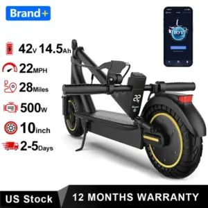 10" Electric Scooter — 500W, 22mph, 28-Mile Range, Dual Suspension