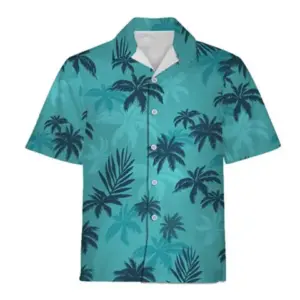 Printed Vacation Shirt — Short Sleeve Collared Hawaiian, Men's