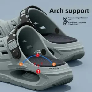 Arch Support Hole Slippers — Anti-Slip Thick Sole, Odor Resistant