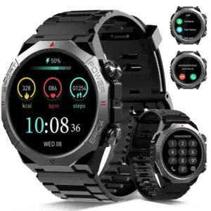Military Smartwatch — 1.39" HD Touchscreen, IP68, Bluetooth Call