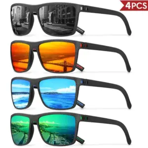 Polarized Sunglasses 4-Pack — Designer Box, Driving & Outdoor, UV400