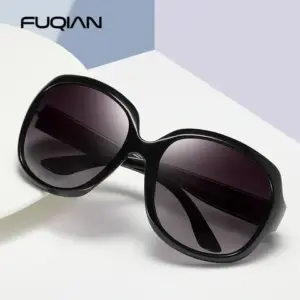 Polarized Oversized Round Sunglasses — UV400, Women's