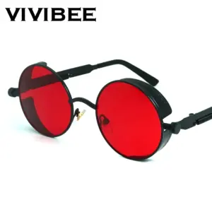 Vintage Steampunk Round Sunglasses — Unisex