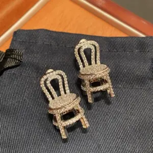 Rhinestone Chair-Shaped Earrings — Women's