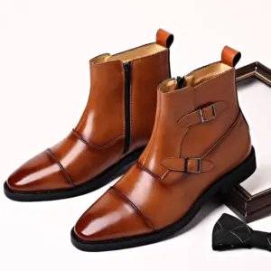 British Style Ankle Boots — Leather, Men's