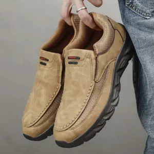 Breathable Leather Loafers — Men's