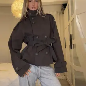 Lace-Up Trench Coat — Stand Collar, Women's