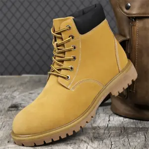 Denim High-Top Platform Boots — Canvas, Men's