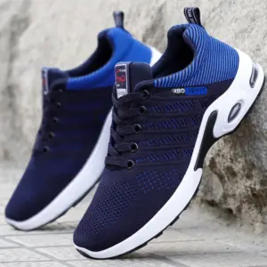 Knit Air Cushion Sneakers — Breathable, Men's