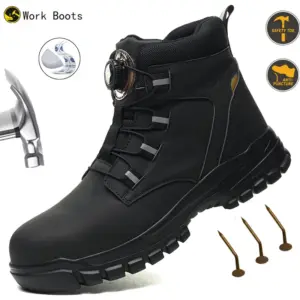 Rotating Button Safety Shoes — Steel Toe, Men's