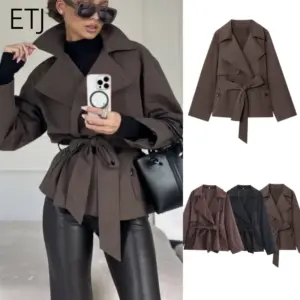 Double-Breasted Trench Coat — Belted, Women's