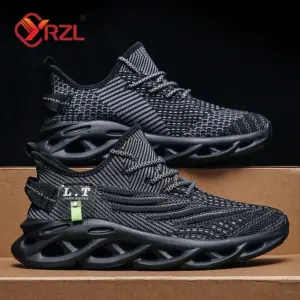 Black Running Sneakers — Breathable, Men's