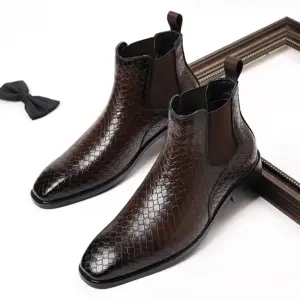 Retro Leather Chelsea Boots — Men's