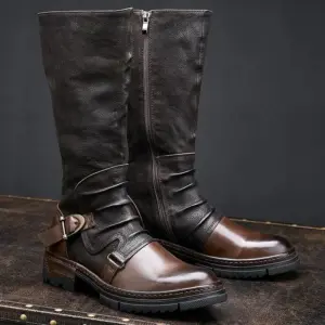 Victorian Medieval Ankle Boots — PU Leather, Men's