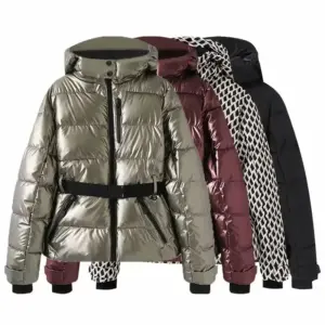 Hooded Padded Parka — Windproof Skiing Jacket, Women's