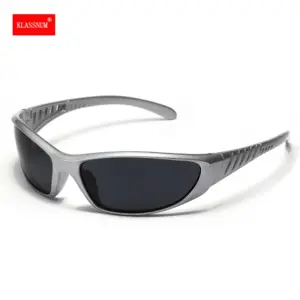 Y2K Silver Shield Sunglasses — UV400, Women's