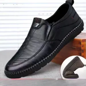 Breathable PU Leather Loafers — Men's