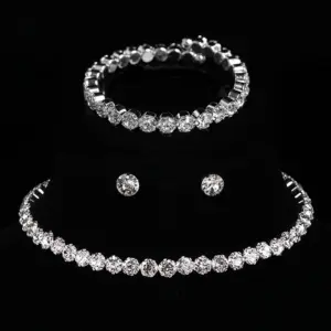 Minimalist Jewelry Set — Necklace, Earrings & Bracelet, Women's