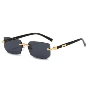 Rimless Rectangular Sunglasses — Unisex