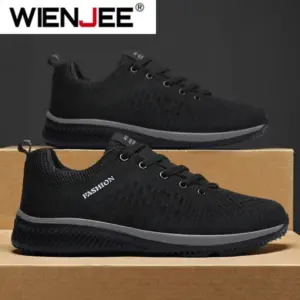 Breathable Knit Running Sneakers — Men's, Sizes 38-47