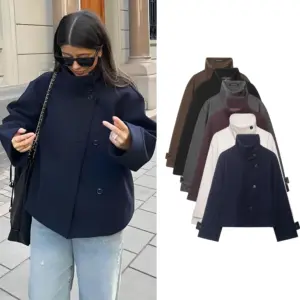Stand Collar Thick Jacket — Women's