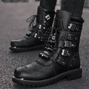 High-Top Motorcycle Boots — Protective, Men's