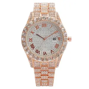 Diamond Roman Numeral Watch — Quartz, Women's