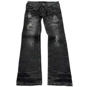 Lace-Up Micro Flare Jeans — Y2K, Women's