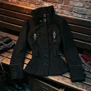 Vintage High-Neck Jacket — Black, Women's