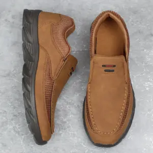 Breathable Leather Loafers — Men's