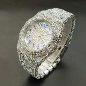 Arab Number Iced-Out Watch — Diamond, Men's