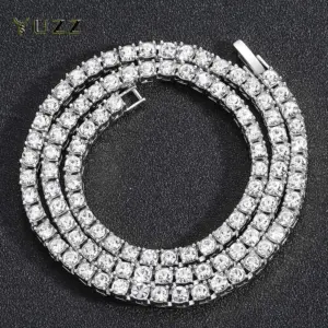 5MM Iced-Out Tennis Chain — Silver-Tone, Men's