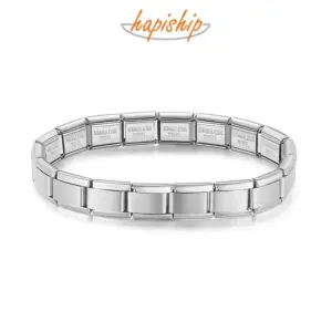 9mm Elastic Charm Bangle — Stainless Steel, Women's