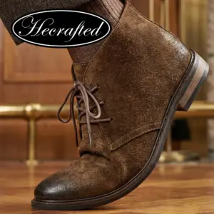 Suede Leather Chukka Boots — Men's